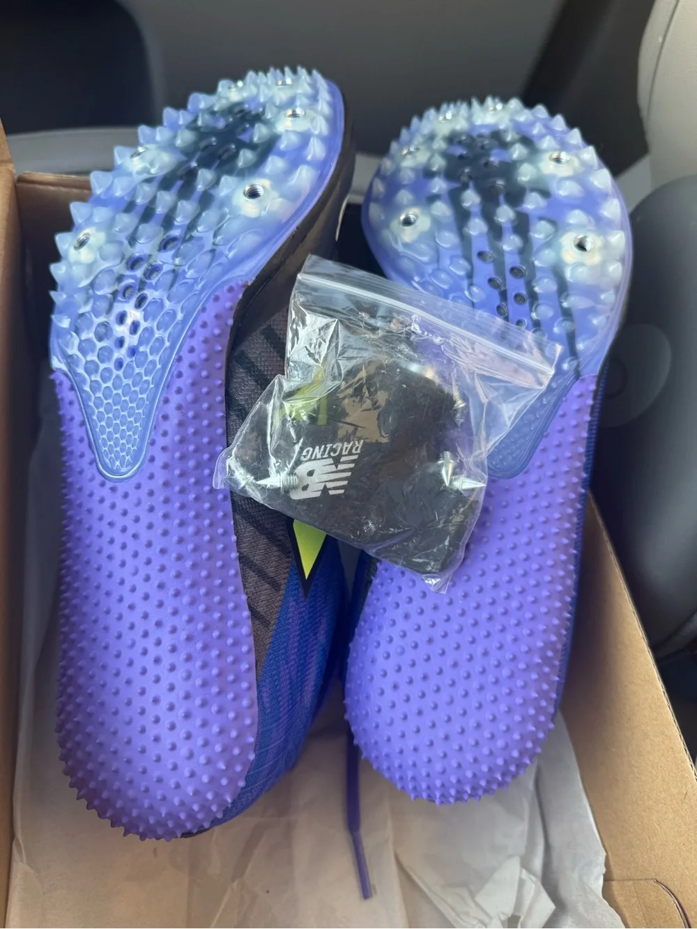 New Balance Purple Women's Track Spikes with Removable Spikes